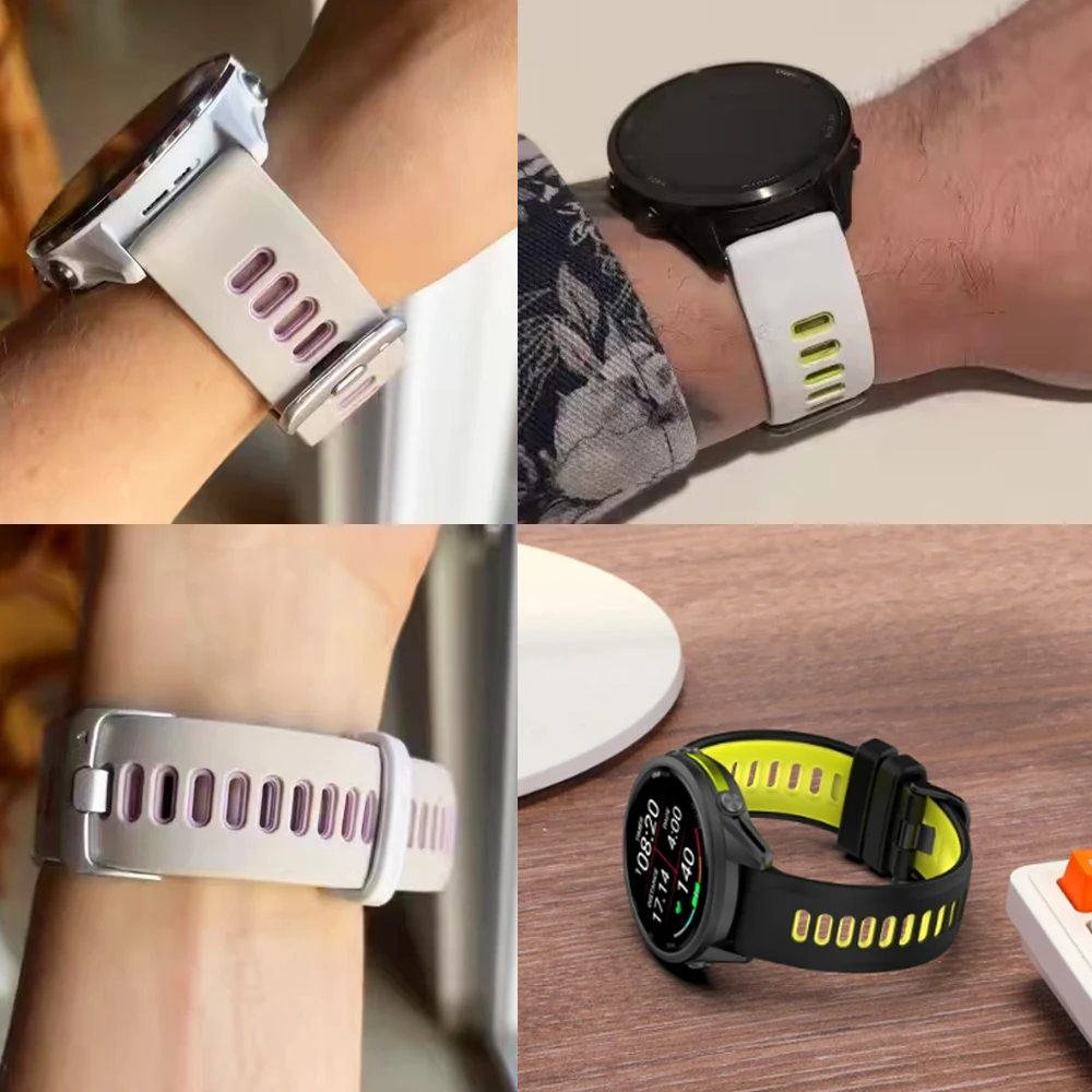 Correa RUN para Garmin Forerunner 970, correas de reloj oficiales para Forerunner 745/965/955/945/935, repuesto de pulsera deportiva de silicona - imagen 4