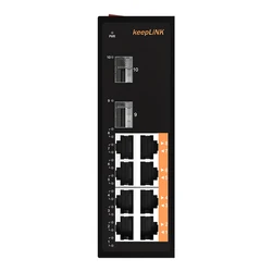 KeepLink Conmutador PoE Industrial Gigabit SFP para Carril DIN