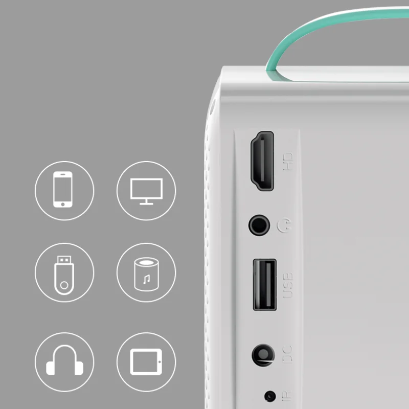 Salange Q2 Mini proyector de películas portátil mismo pantalla Smartphone 640*480P para acampar al aire libre cine en casa regalos para niños - imagen 5