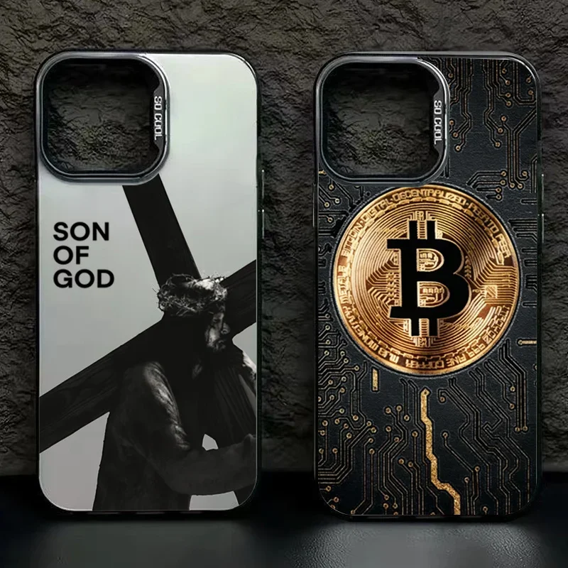 Funda de teléfono Bitcoin de lujo para Xiaomi Mi 14T 14 3 12T 13T Pro 11 Lite 5G NE POCO M6 F6 F5 X6 M6 electrochapa plateada IMD - imagen 5