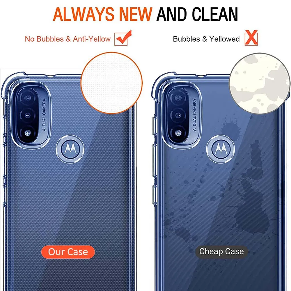 Funda transparente con bolsa de aire de 1,5 MM de espesor para Motorola Moto E20 E30 E40 E22 E22i E32 E32s E6 Play E6s E7 Plus E13 E14 E7Power - imagen 5
