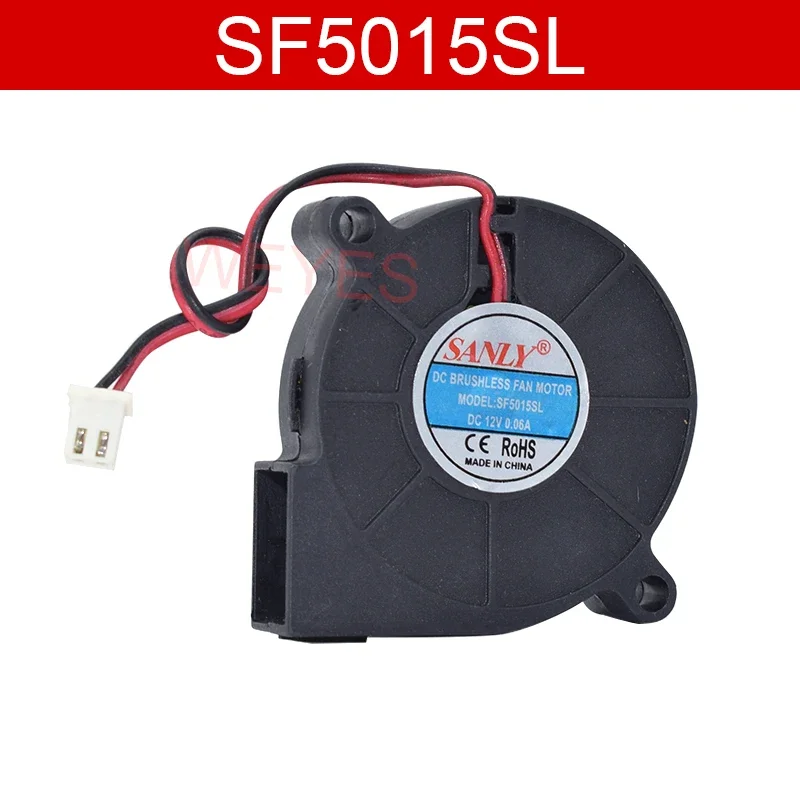 SF5015SL 12V 0.06A 0,72 W 5cm 2PIN 2 cables 5015 50x50x15mm soplador Industrial para humidificador ventilador de refrigeración nuevo
