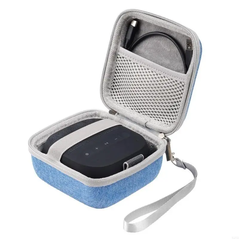 Estuche almacenamiento altavoz EVA, resistente agua, antiarañazos, absorción golpes para 2. ° deportes aventura y