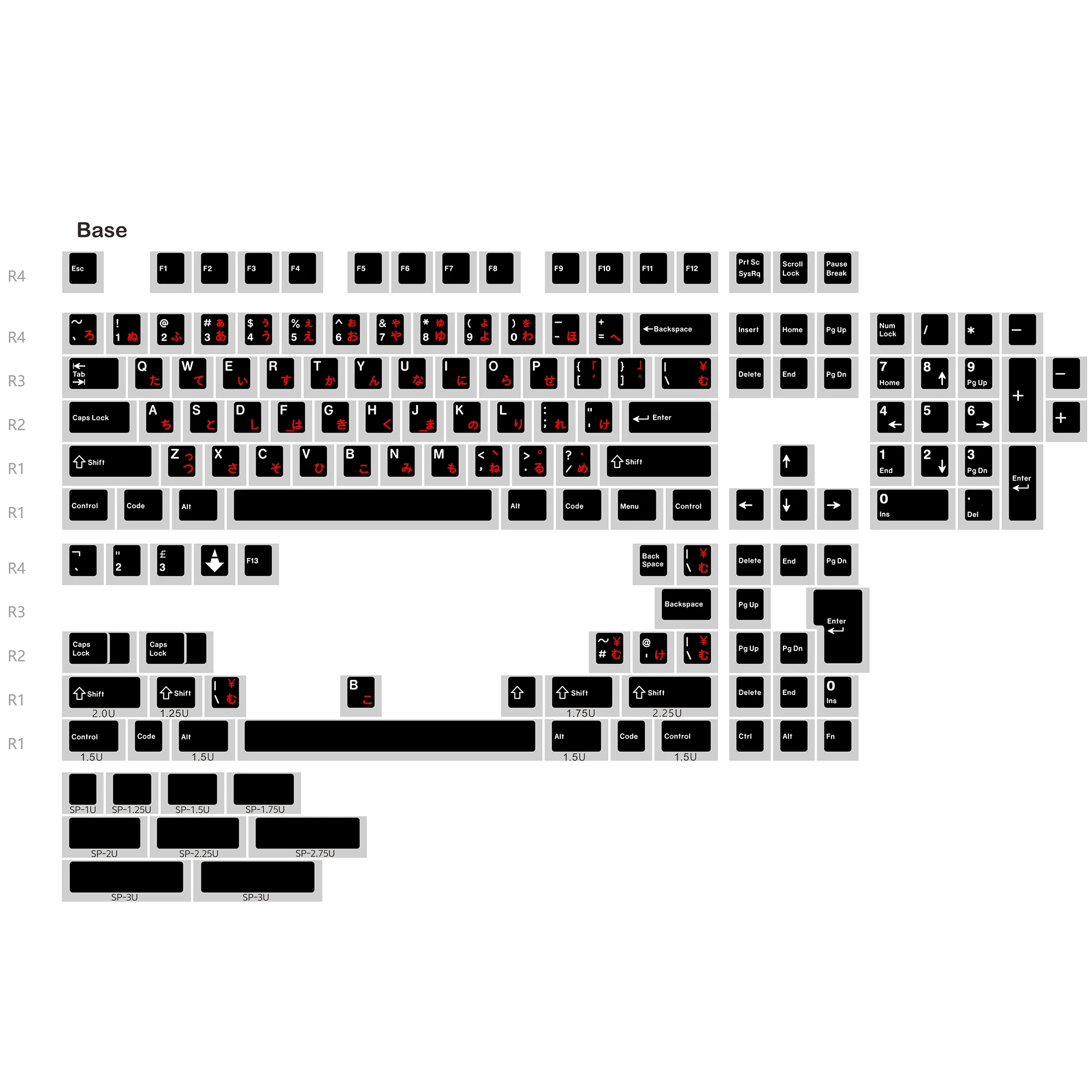 JKDK Studio WOB Cherry profile Dye Sub Keycap Set, PBT, plástico negro para teclado mecánico 61, 68, 84, 87, 104 Cherry Mx Switch - imagen 5