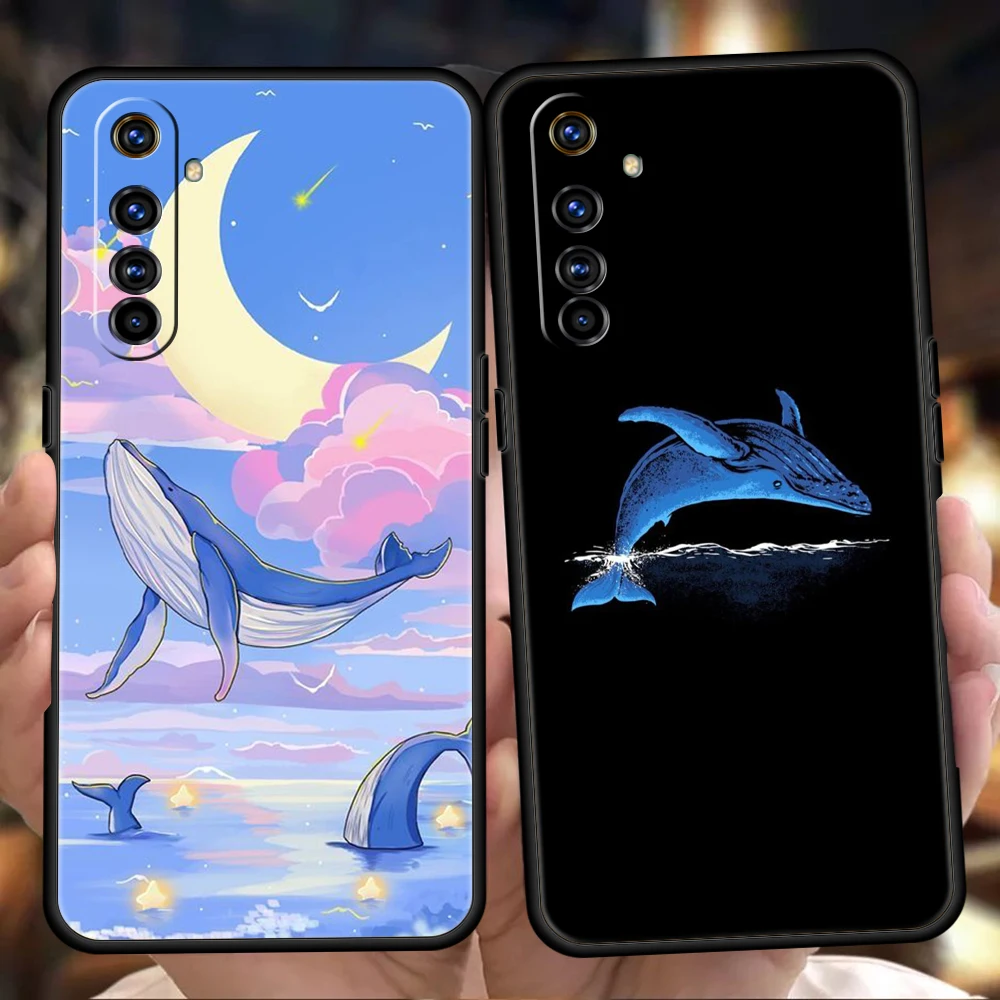 Funda de pareja emparejada de ballena delfín para Realme 13 12 11 10 9 8 5G 7 C25 C35 GT5 GT3 GT2 Pro Plus para Realme GT Neo 2 3 3T 5