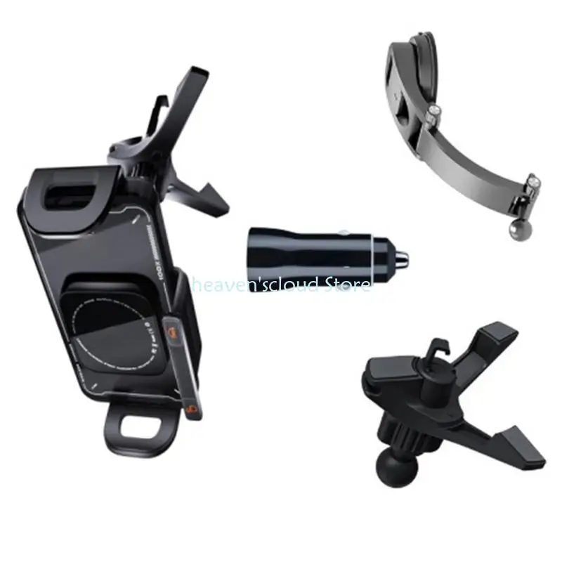 Y88B Soporte universal para teléfono Rack 360 Rotación Diseño plegable Uso del automóvil Todos los teléfonos inteligentes - imagen 2