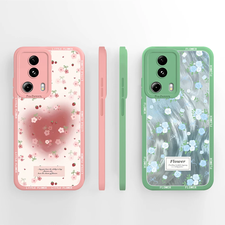 Para Xiaomi 13 Pro Lite / Civi 2 funda elegante con patrones de flores funda de teléfono de silicona líquida suave para Xiaomi13 parachoques de cobertura completa - imagen 2