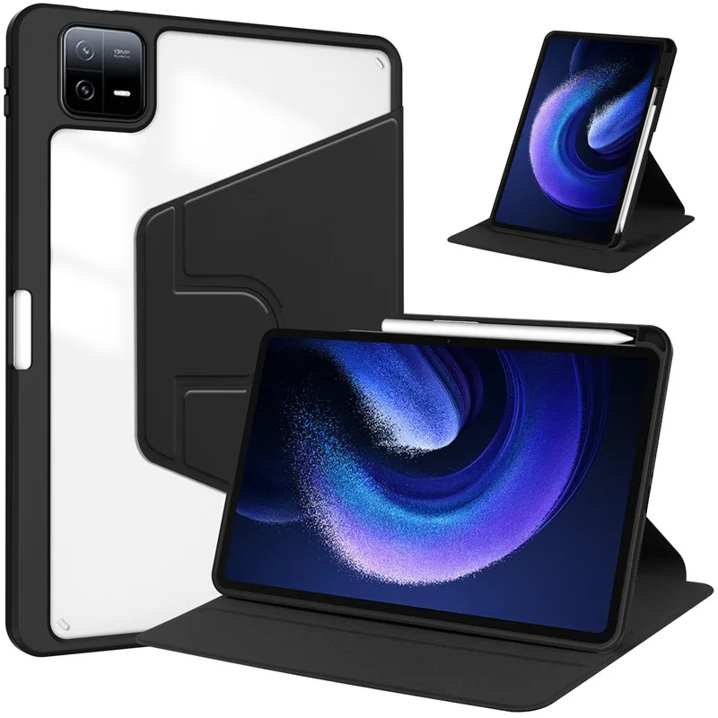 Para Redmi pad 10,6 Funda Redmi pad SE 11 con Funda para lápiz Xiaomi Mipad 6 5 11 7 PRO 11,2 6s 12,4 Max 12,1 cubierta de rotación - imagen 2