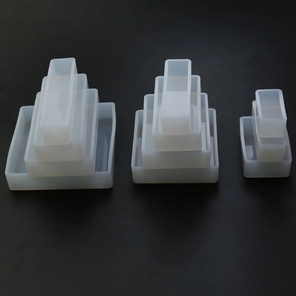 JCD-Molde de resina de cubo cuboide, molde de silicona epoxi de cristal, molde de vela artesanal, herramientas de fundición rectangulares cuadradas, accesorios - imagen 3