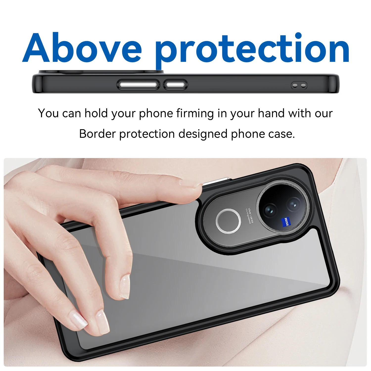 Funda transparente colorida de TPU para Vivo V50 5G, funda protectora transparente, Coque Capa - imagen 3