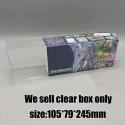 Caja protectora transparente para colección de exhibición coleccionable, 10 Uds. Para JP PTCG GO Mewtwo