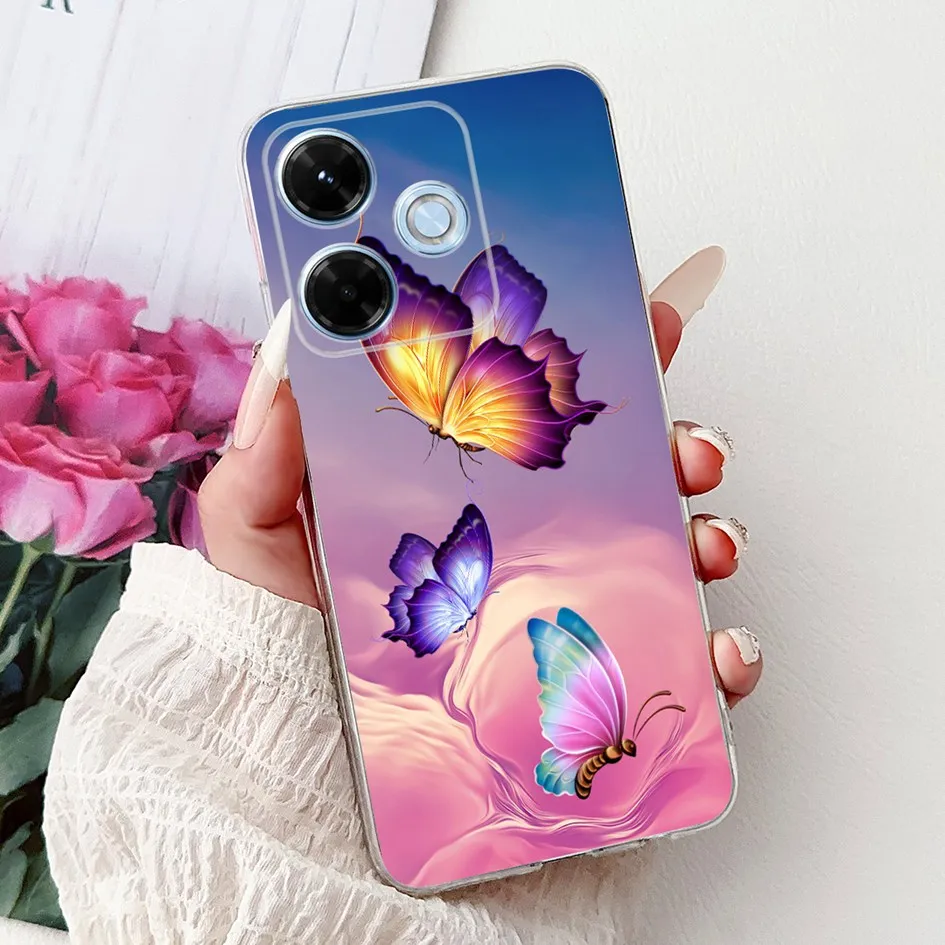 Nuevo para Xiaomi Redmi 13x 4G funda bonita de dibujos animados Panda máquina flor TPU funda de silicona suave para Xiomi Redmi 13X parachoques a prueba de golpes - imagen 5