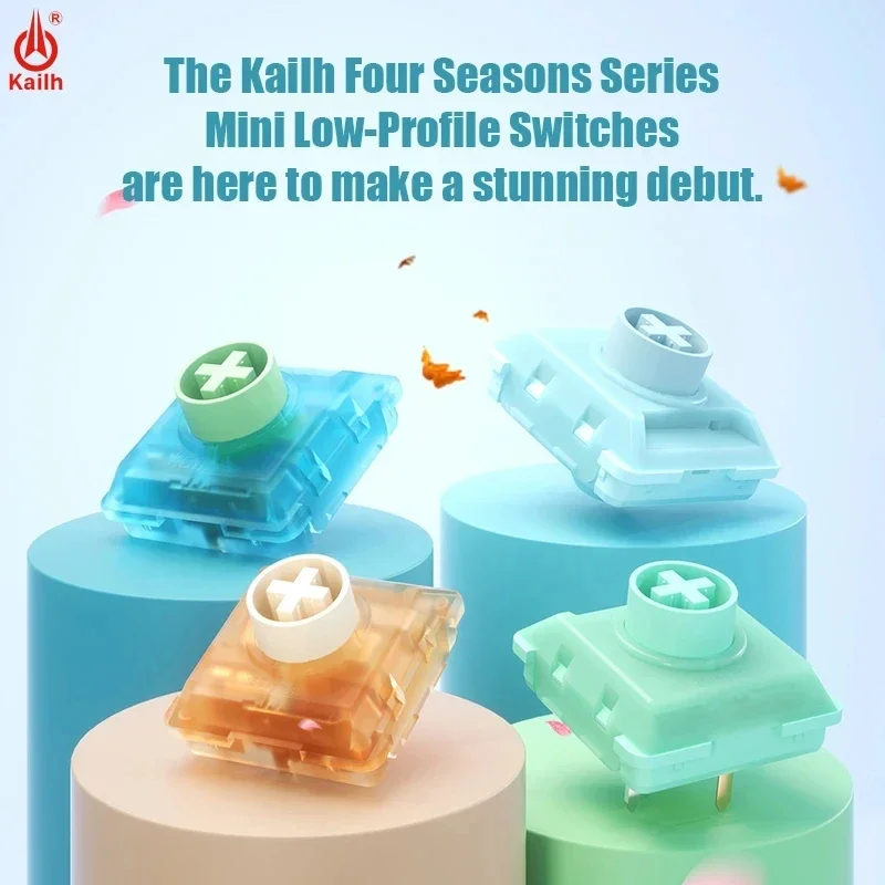 Kailh interruptor de teclado mecánico de gatillo rápido cuatro estaciones Primavera Verano Otoño Invierno MINI interruptor de teclado de perfil bajo 3 pines - imagen 2