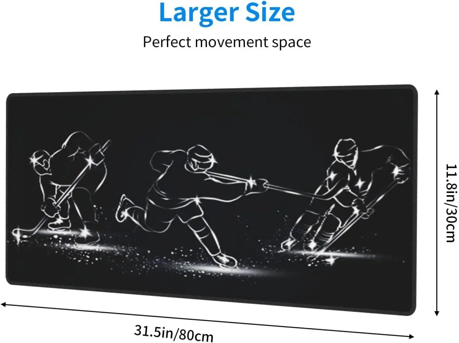 Alfombrilla de ratón para juegos de hockey sobre hielo, alfombrilla para ratón de deportes electrónicos profesional para jugadores pequeños, nuevas almohadillas Premium con parte inferior de goma antideslizante de alta elasticidad - imagen 3