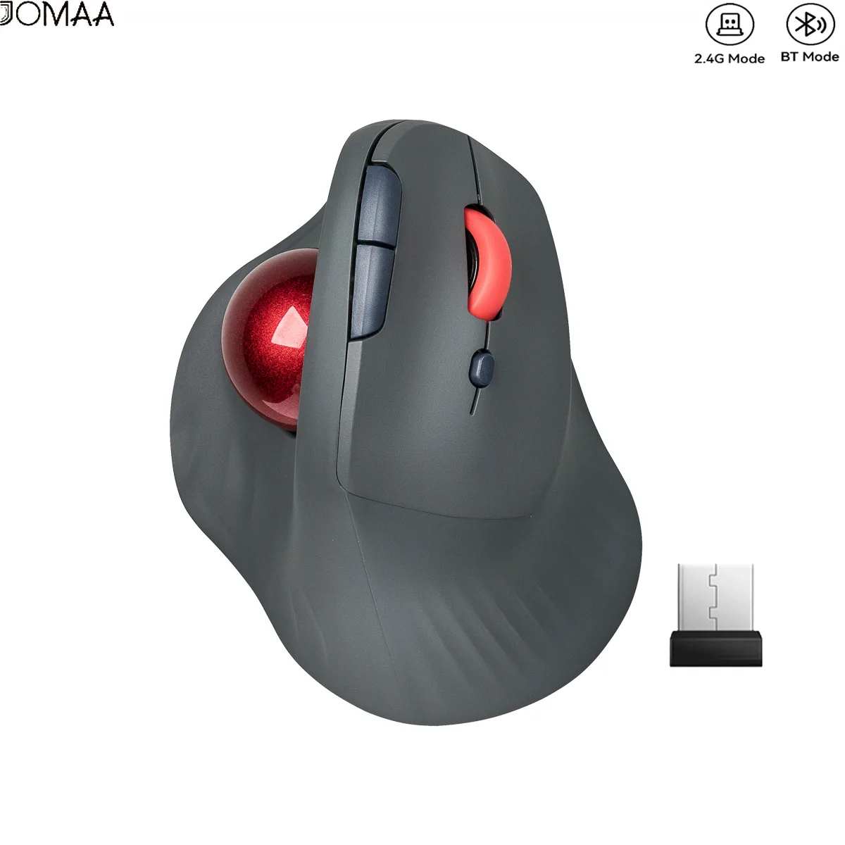 Ratón Trackball Vertical recargable de modo Dual diseño ergonómico conexión Bluetooth 2,4G Ergo Mause uso de oficina ratones inalámbricos - imagen 5