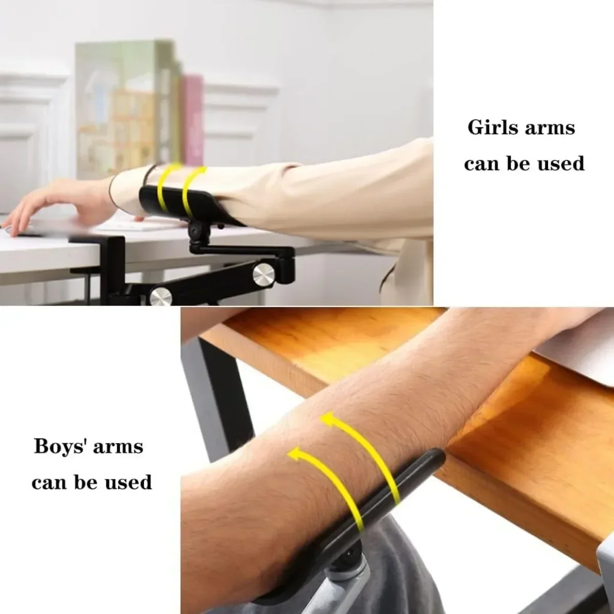 Extensor ergonómico de soporte para reposabrazos para computadora de escritorio 360 ° Cojín giratorio para codo, soporte para reposamuñecas para el hogar y la oficina - imagen 5