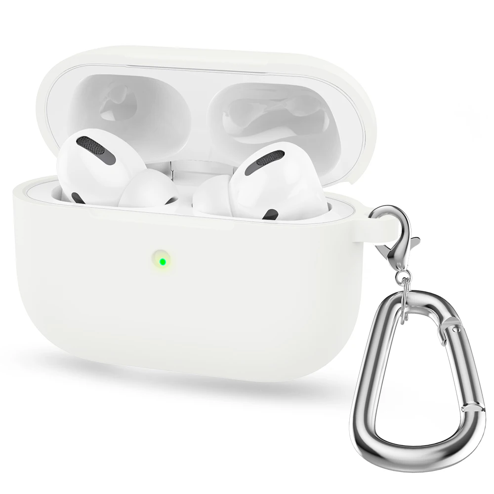 Funda de silicona para AirPods Pro, funda protectora con gancho de TPU, funda para auriculares inalámbricos para Airpods Pro 1, bolsa protectora de caja de carga - imagen 2