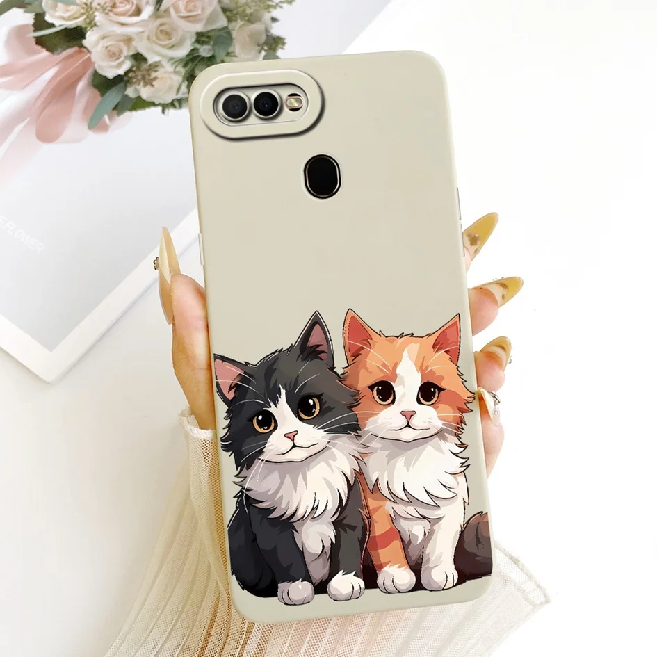 Funda para OPPO A5s AX5s A12 contraportada CPH2077 CPH1909 carcasa de teléfono de silicona líquida suave pintada de lujo para OPPO A7 AX7 A7N - imagen 5