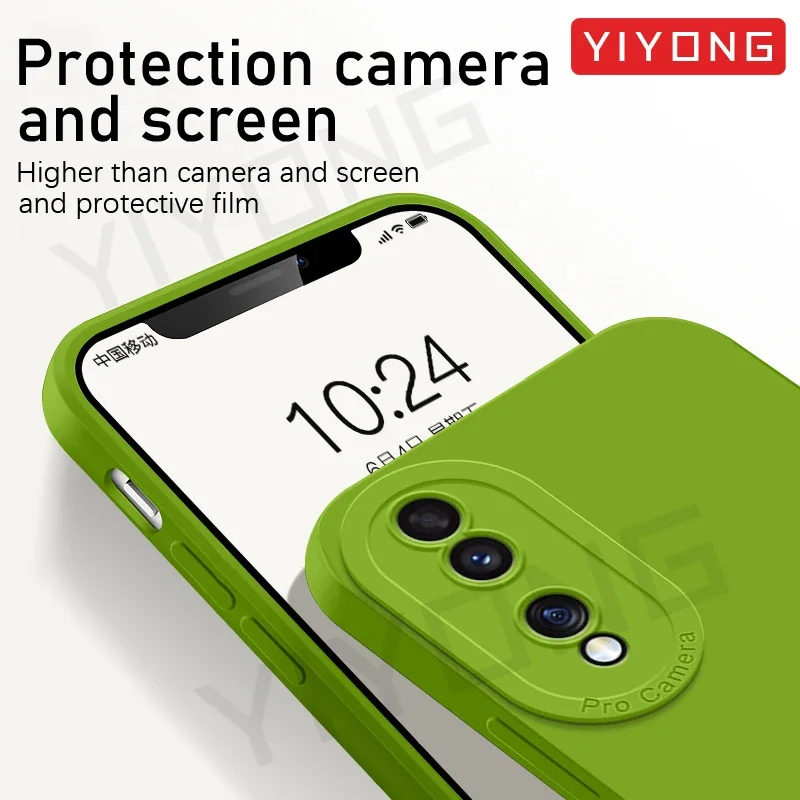 YIYONG-Funda de silicona líquida suave y sedosa para Huawei Honor 90 70 Pro 50, Honor 50, Honor 70, Honor 90 Lite, funda de teléfono - imagen 5