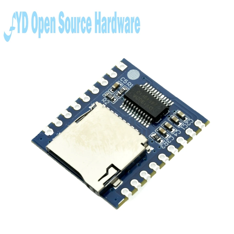 Módulo de voz de Control de puerto serie XY-V17B MCU IO Control SD/TF Tarjeta de enchufe Módulo MP3 Placa de reproducción - imagen 4