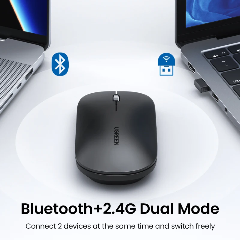 Ugreen Ratón Inalámbrico Bluetooth 5.0 Dual Silencioso 4000 DPI - imagen 5