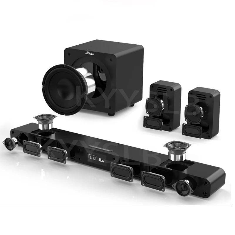KYYSLB-Subwoofer inalámbrico Bluetooth, juego de cine en casa, TV, teléfono móvil, Karaoke, barra de sonido, altavoces K Song, columna