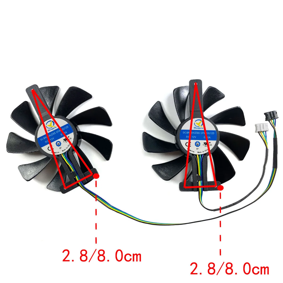 Nuevo para ELSA GeForce RTX2070S 2080 2080ti 2080S ERAZOR ventilador de repuesto para tarjeta gráfica - imagen 3