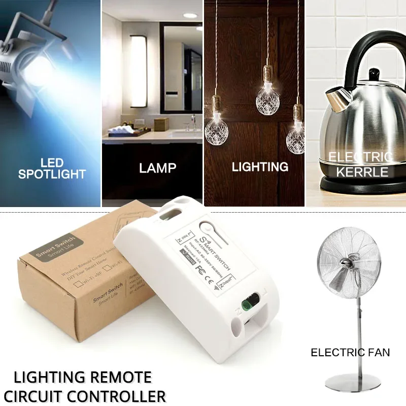 Interruptor inalámbrico RF433Mhz, 1/2/3 entradas, 86 transmisor de Panel de pared, interruptor de luz de seguridad, receptor de relé AC 85-265V para luz Led para el hogar - imagen 4