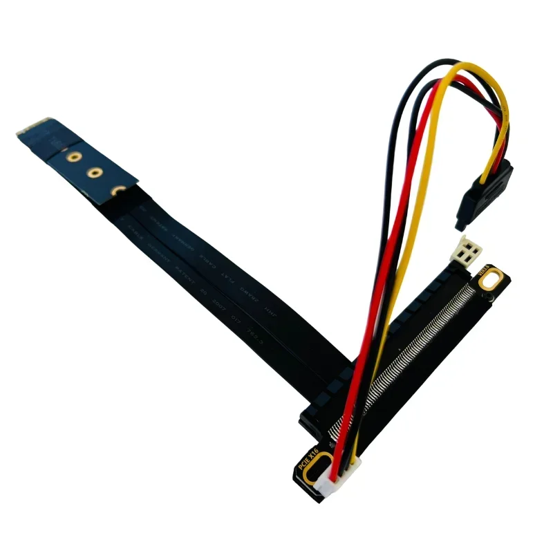 Tarjeta elevadora PCIE 3,0 16x M2 M.2 NVMe Key M a PCIe x16 Cable adaptador Gen3 w Cable de alimentación SATA caja ITX puentes extensores de GPU inverso
