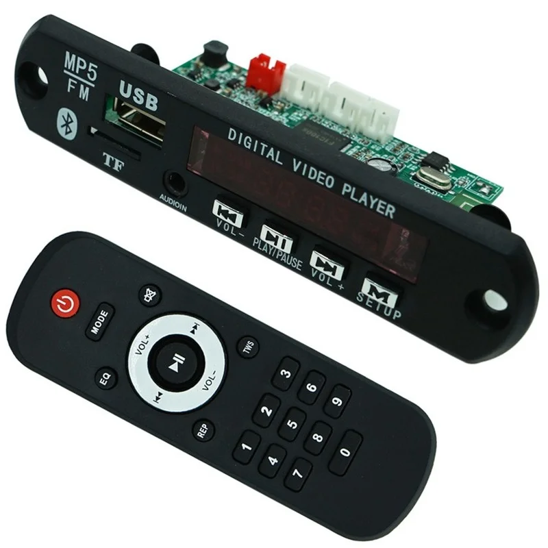 Placa Decodificadora Bluetooth 5.0 MP3 WMA WAV APE FLAC Audio Coche USB TF Radio FM Módulo MP3 Reproductor Música Bluetooth - Vista principal del producto