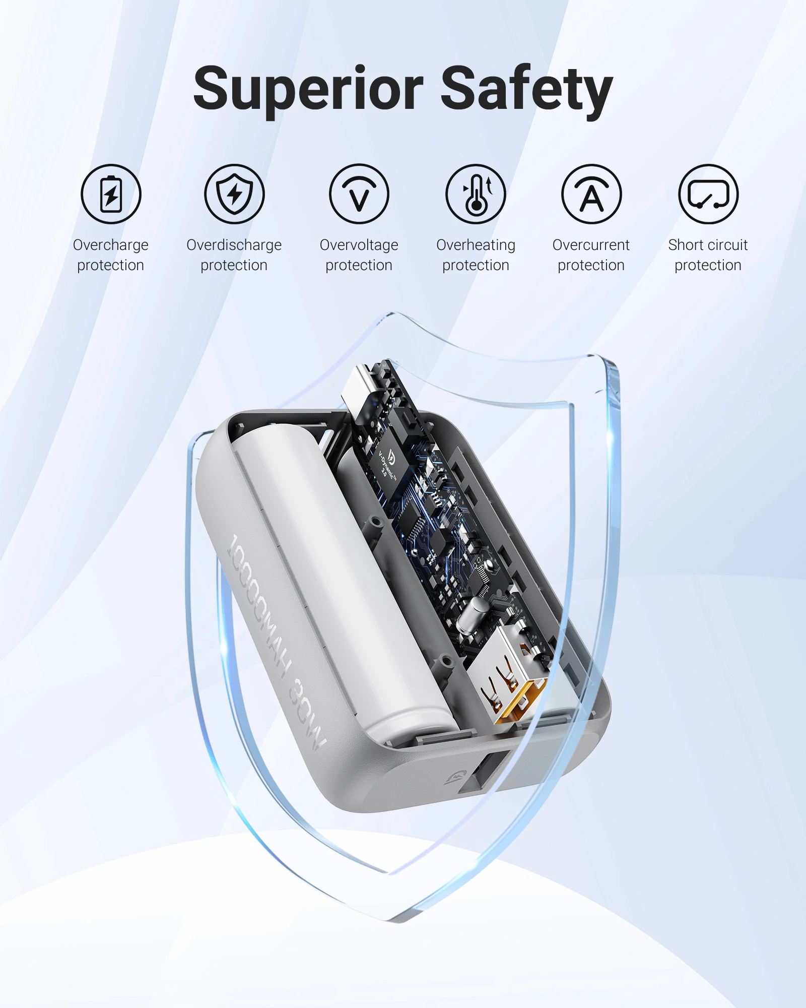 Voltme-Hypercore 10K Lite power bank cargador de batería externo portátil de carga rápida, 22,5 W, 10000 mAh, tipo C, PD, para iPhone 16 - imagen 5