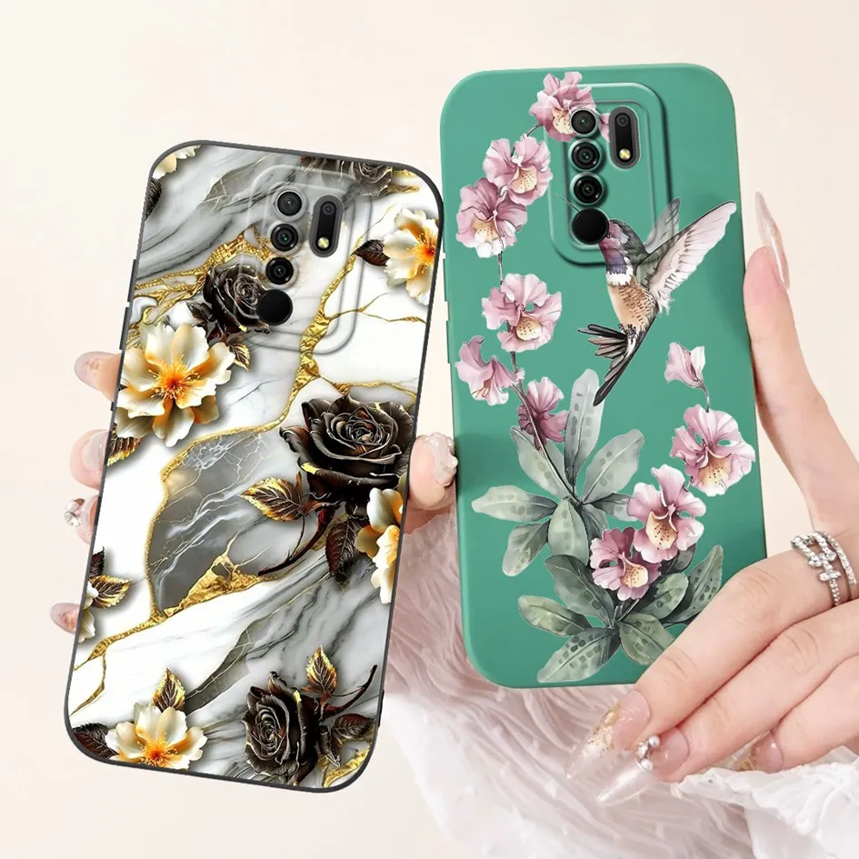 Fundas de teléfono para Xiaomi Redmi 9 9 Prime, funda trasera de silicona suave con dibujos de gato y conejo para Redmi9 9Prime, carcasa a prueba de golpes - imagen 5