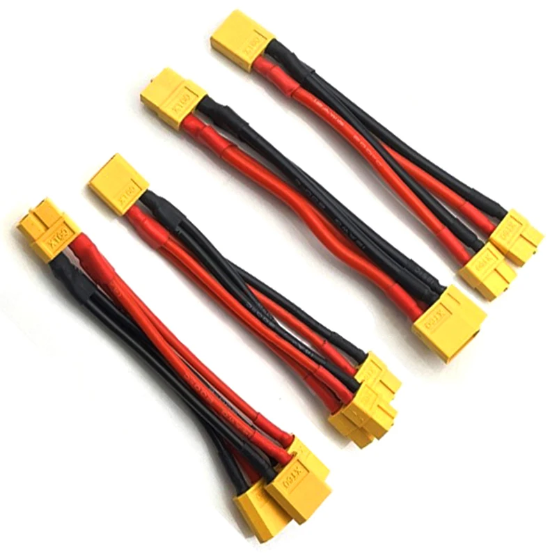 Conector de batería paralelo XT60 XT90 XT30, Cable macho/hembra, extensión Dual, divisor Y, Cable de silicona de 2 vías para batería RC - imagen 5