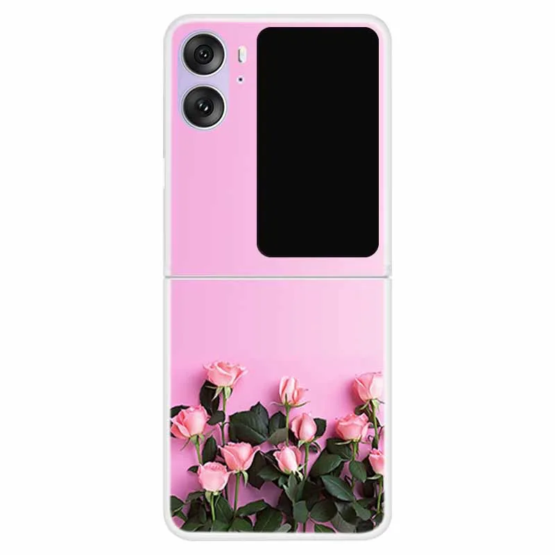 Para Oppo Find N2 funda con tapa a prueba de golpes de plástico duro cubierta trasera de PC para Oppo Find N2 fundas de teléfono con tapa lindo Find N 2 Flip N2Flip - imagen 3