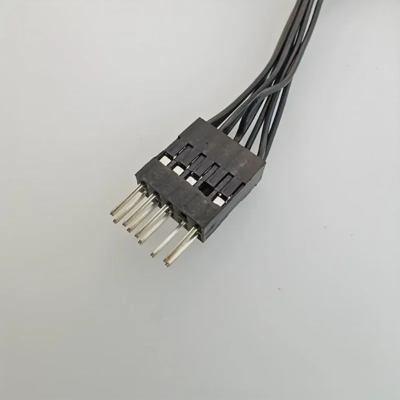 Cable de extensión de placa base de computadora Audio HD AAFP 9Pin 1 hembra a 2 macho Y divisor negro 10cm - imagen 2