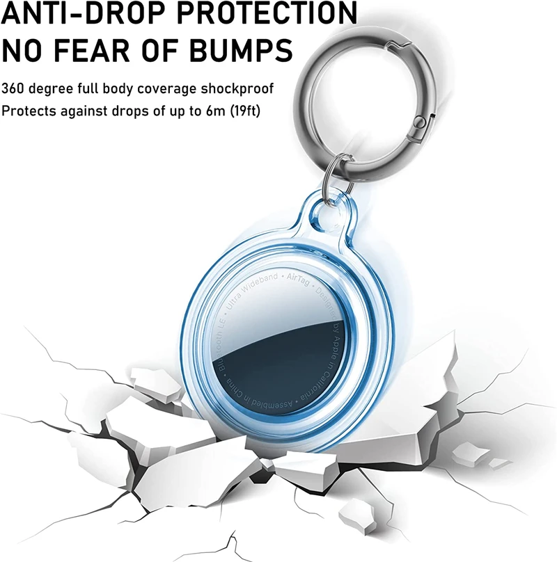 Wasserdichter Anti-Verlust-Schlüsselanhänger-Halter, weiche Hülle für Apple Airtag Air Tag, Hund, Katze, Haustier, Halsband, Schlüssel, Tracker, schützende vollständige Abdeckung - imagen 3