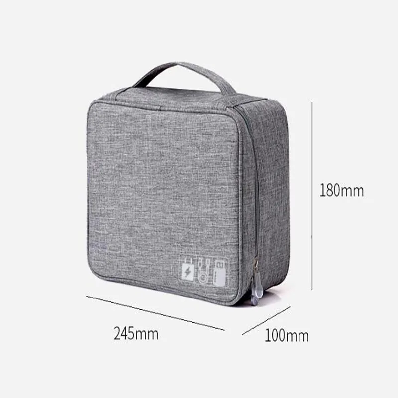 Caja organizadora de cables, bolsa para dispositivos de viaje, discos duros, estuche de almacenamiento portátil, funda protectora para HDD, bolsa para iPad Mini Power Bank - imagen 3