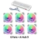 6 Fans  A Hub 9 W