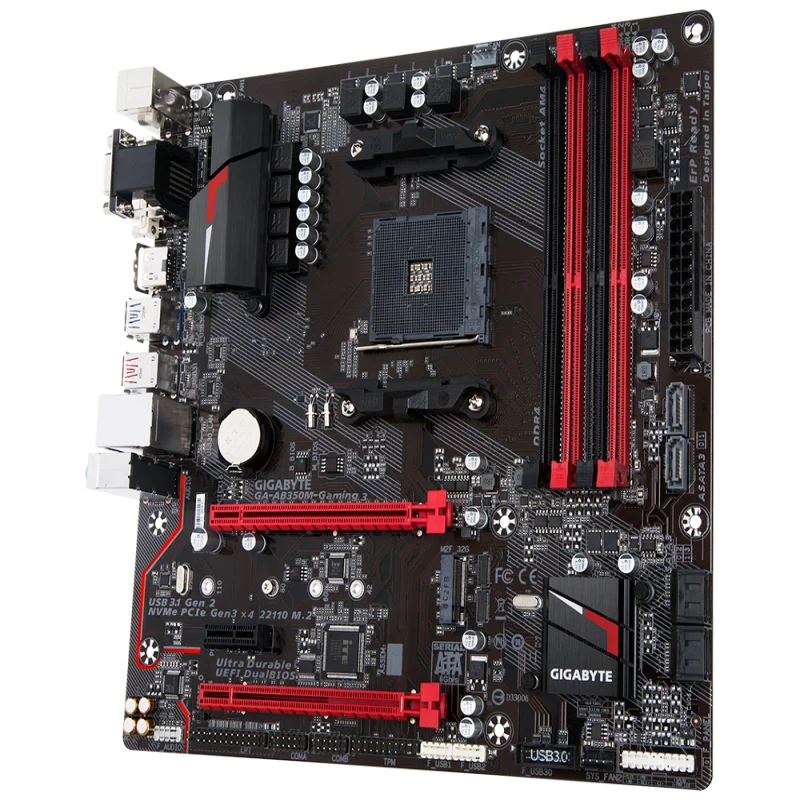 GIGABYTE GA-AB350M-Gaming 3 (AMD Ryzen AM4/ B350/ VENTILADOR INTELIGENTE 5/ HDMI/ M.2/ SATA/ USB 3.1 Tipo-A/ Micro ATX/ DDR4/ Placa base) - imagen 3