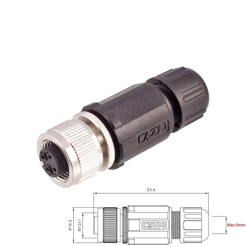 Conector macho de montaje de plástico, conector de tipo soldado, 2-17 pines, IEC-61076-2-101, acuerdo industrial 4,0 para componentes electrónicos - imagen 2