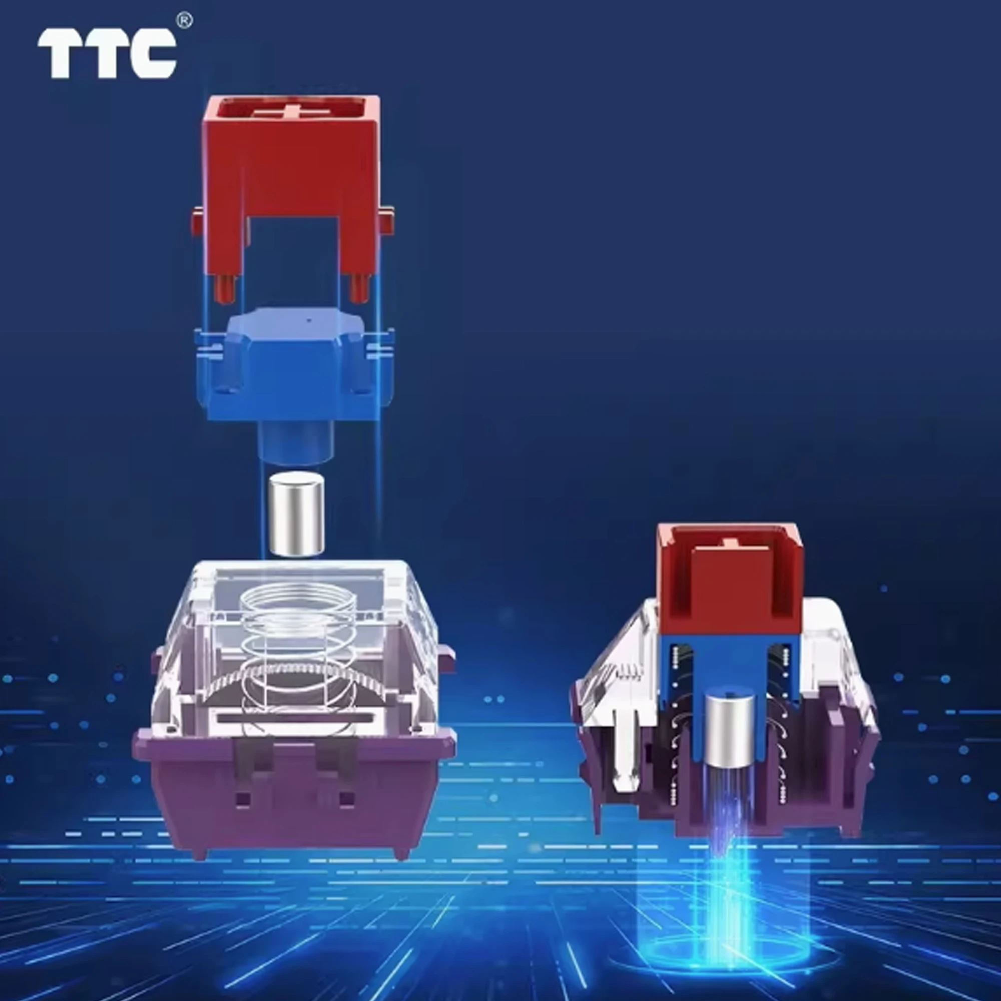 Interruptor de teclado mecánico con interruptor magnético TTC, alta transmitancia de luz, deportes electrónicos, PC para juegos, Atk68 Na87 Hm66, interruptor magnético - imagen 4