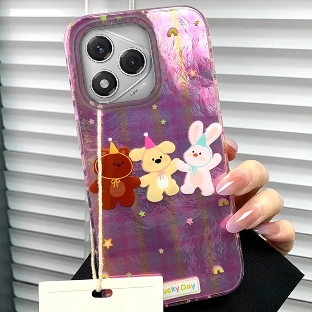 Para Honor 400 200 Pro 70 Migic6 7 5 Lite 90 Smart X9a X9c X9b X8b X8c X7c X8a X7b X6b Girl Pink Little Rabbit funda de teléfono - imagen 2