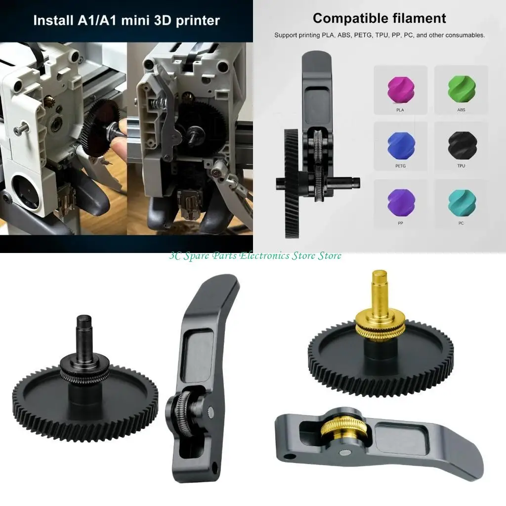 engranajes cabeza extrusión impresión para impresoras engranaje extrusor resistencia