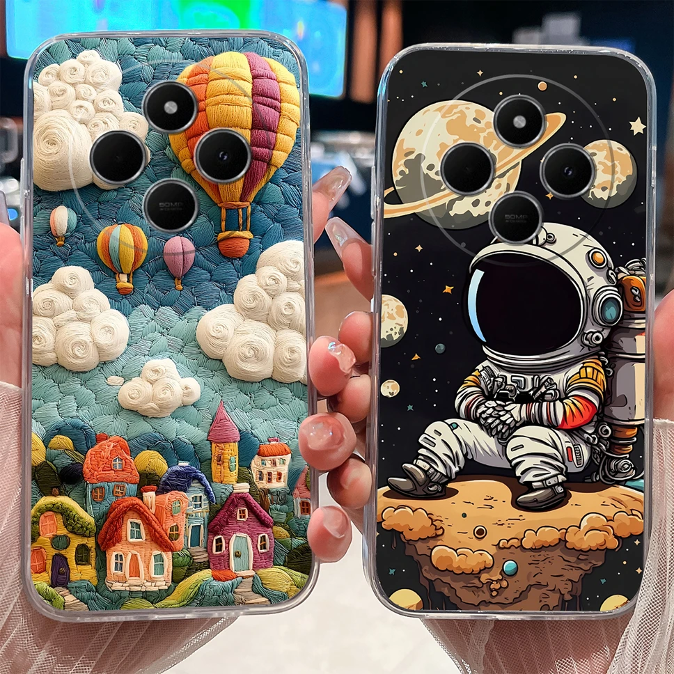 Para Redmi 14C 14R / Xiaomi Poco C75 4G 5G funda de teléfono Linda funda ligera de silicona transparente de TPU suave de dibujos animados para Poco C 75 parachoques - imagen 4