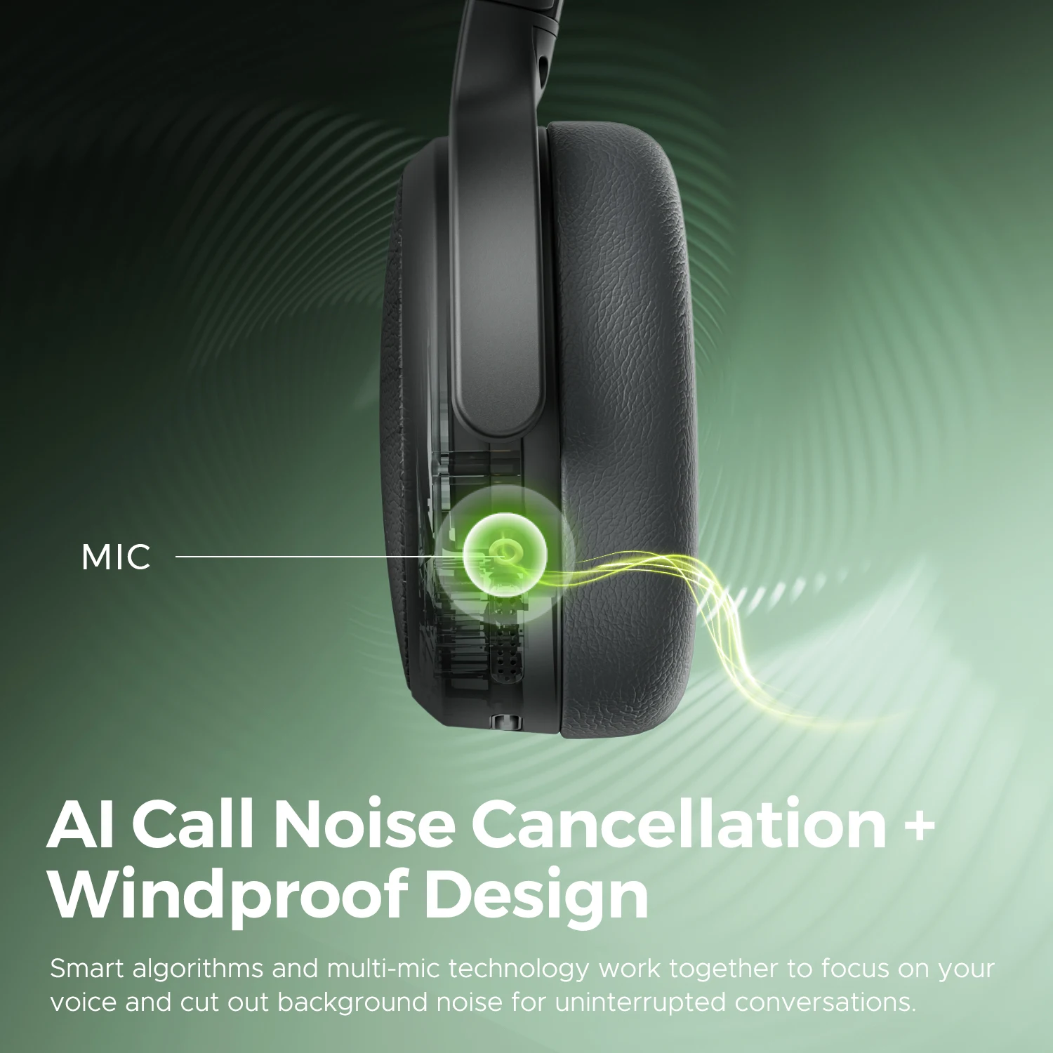 SoundPEATS Space Lite-auriculares Bluetooth 5,4, cascos híbridos con cancelación activa de ruido, inalámbricos por encima de la oreja, compatibles con carga rápida - imagen 4