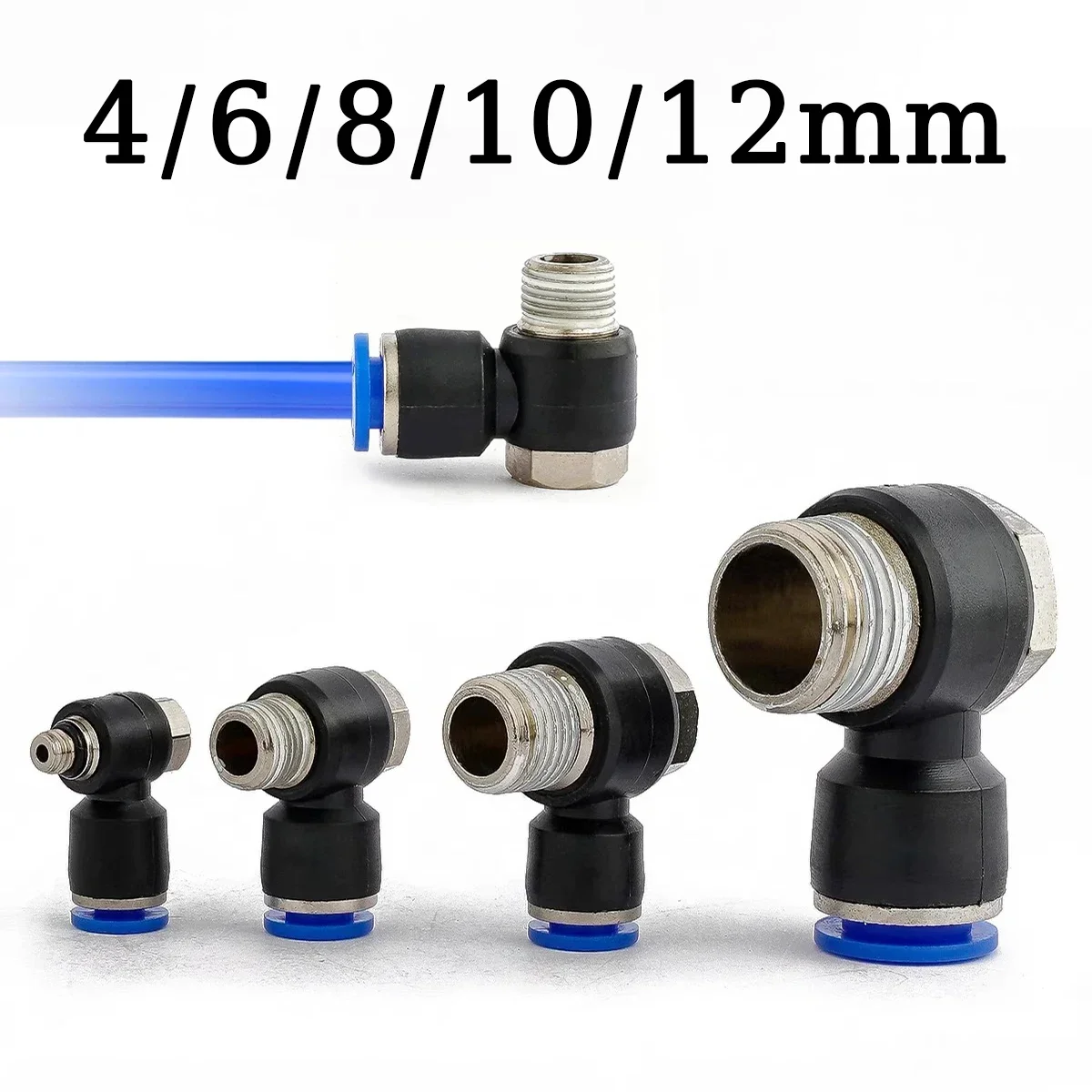 10 Uds 1/8 1/2 3/8 1/4 BSPT PH acoplador de disparo rápido accesorios de montaje neumático para conector de tubo de manguera de aire de 4mm 6mm 8mm 10mm 12mm - imagen 5