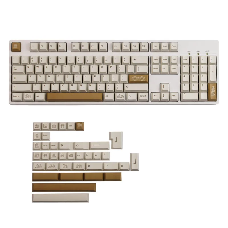 Teclas GMK para teclado mecánico, accesorio con 142 teclas, perfil de cereza, tinte PBT, sublimación, para interruptor MX, 1,75u, 2U - imagen 5