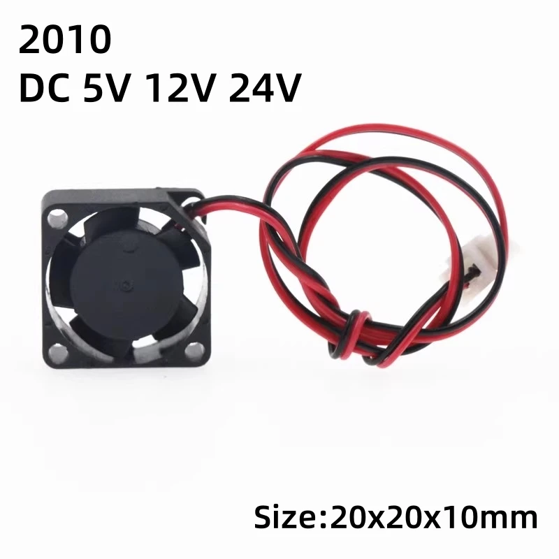 Nuevo 2010 5V 12V 24V 20MM ventilador 20*20*10MM ventilador de refrigeración 2 cables 3 cables ventilador ultrafino Mini ventilador para ordenador portátil