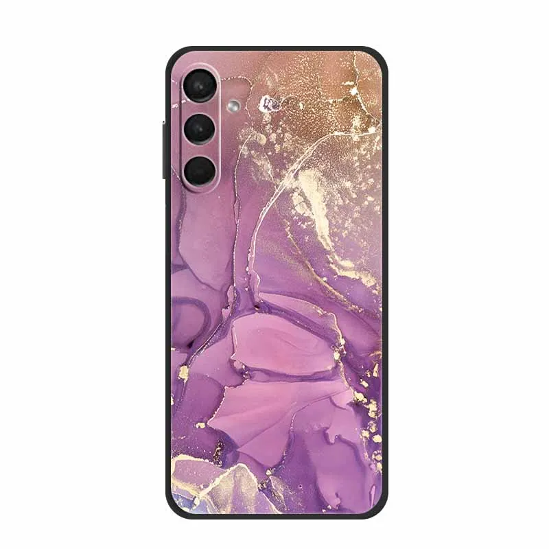 Funda de silicona suave para teléfono Samsung Galaxy A55 5G, carcasa de TPU de mármol, protección de Mica pintada - imagen 4