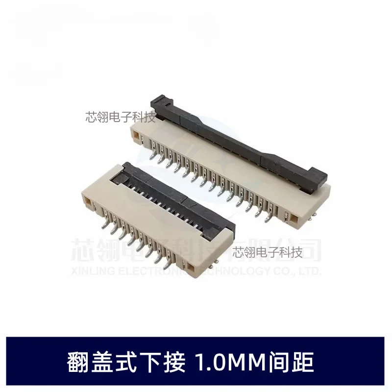 Cable plano flexible de 10 piezas, conector FFC/FPC de 1,0 MM, conexión inferior tipo solapa, 4/6/8/10/14P/20P-30P - imagen 2